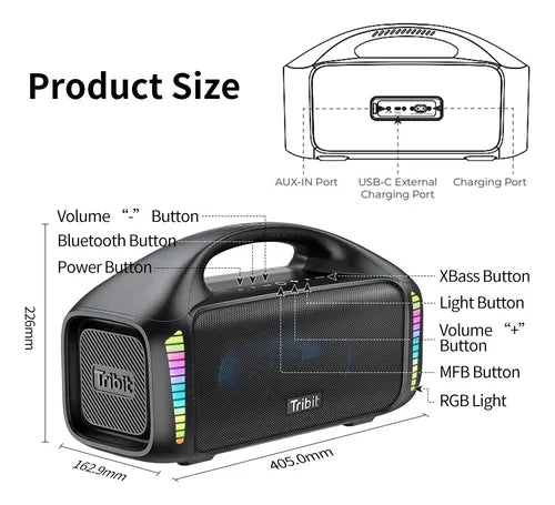 Tribt Stormbox Blast 200W Bluetooth-Lautsprecher: 55% RABATT + Gratis Versand – NUR HEUTE!